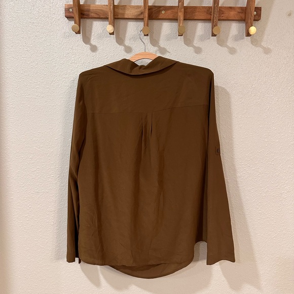 Eileen Fisher Silk Crepe De Chine Blouse - Picture 3 of 7